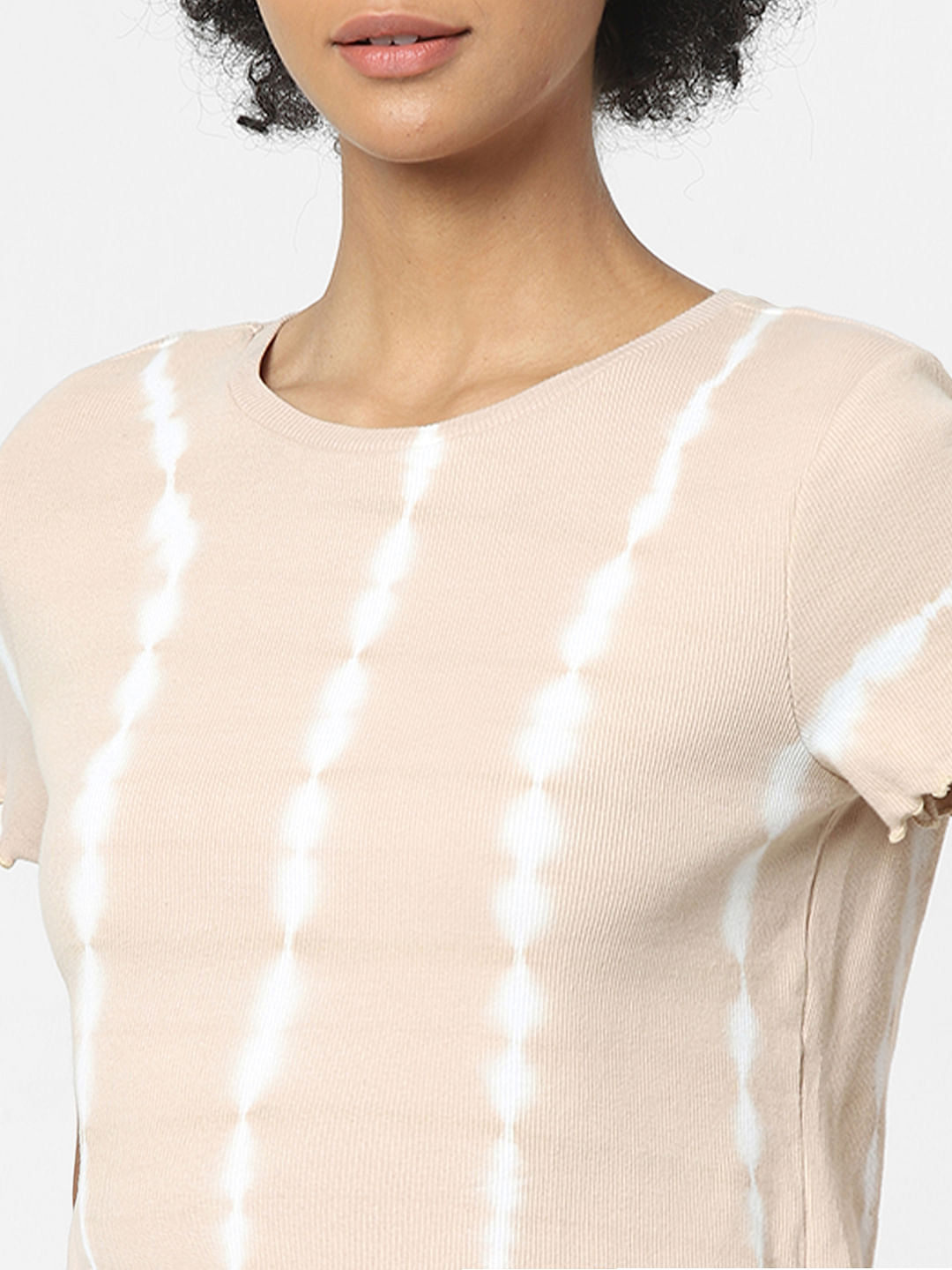 Light Brown Tie-Dye Top