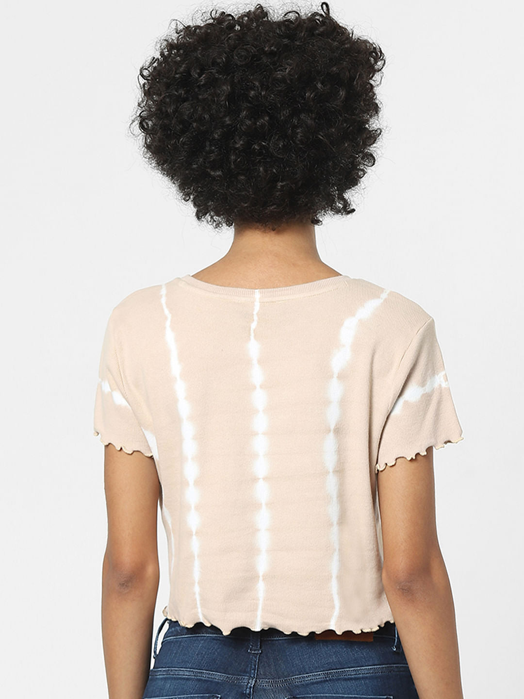 Light Brown Tie-Dye Top