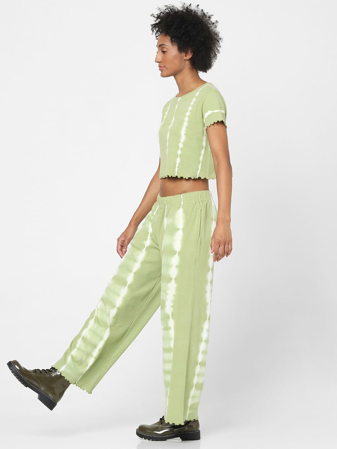 Green Tie-Dye Co-Ord Top