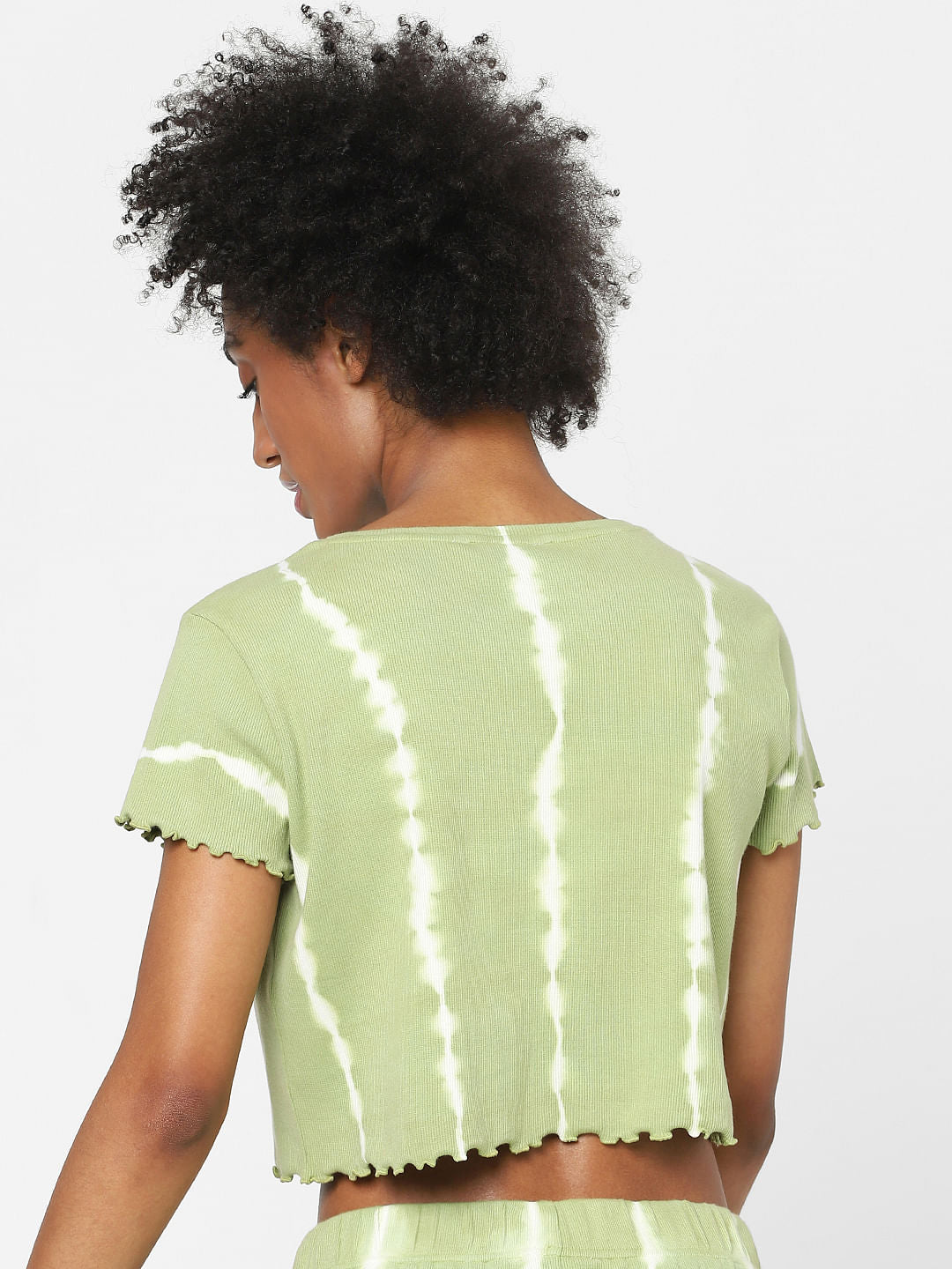 Green Tie-Dye Co-Ord Top