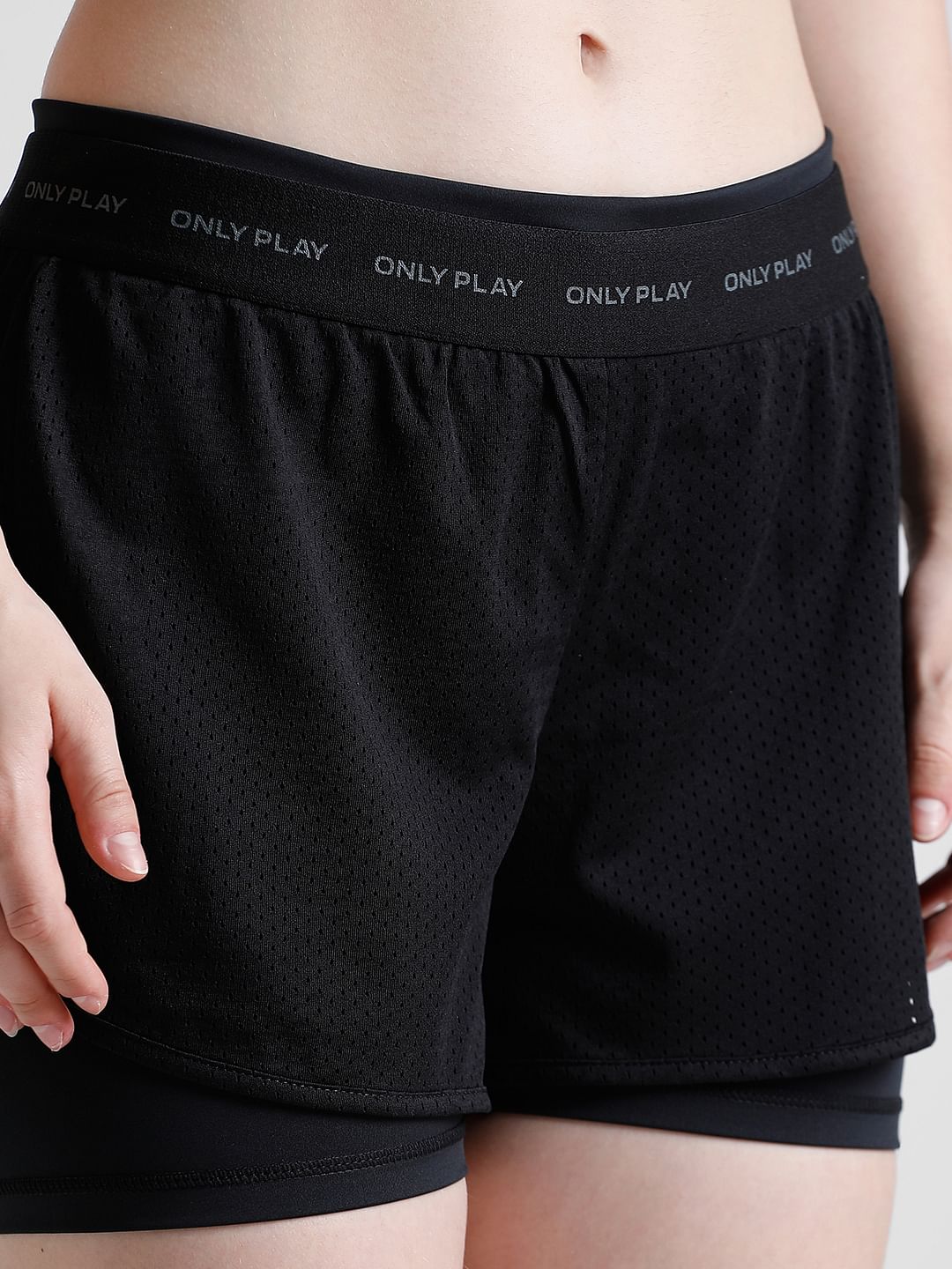 Play Black Mesh Training Shorts