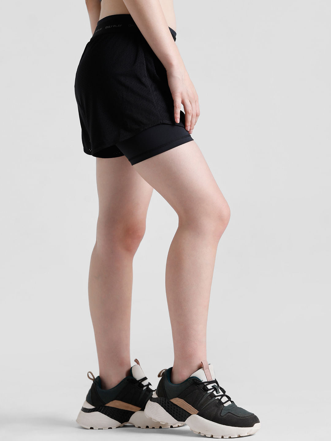 Play Black Mesh Training Shorts