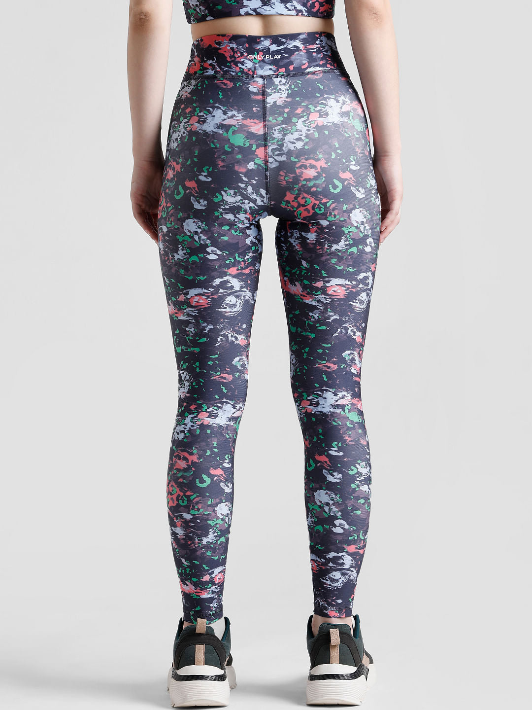 Play Blue High Rise Printed Training Tights