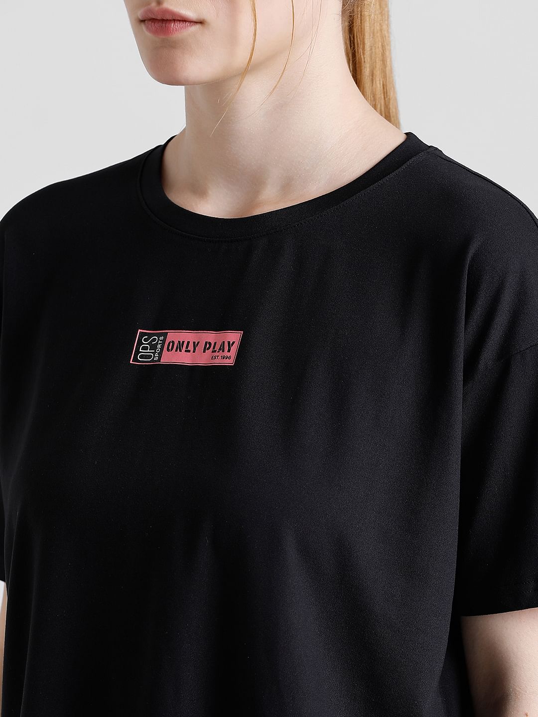 Play Black Boxy Fit Training T-Shirt