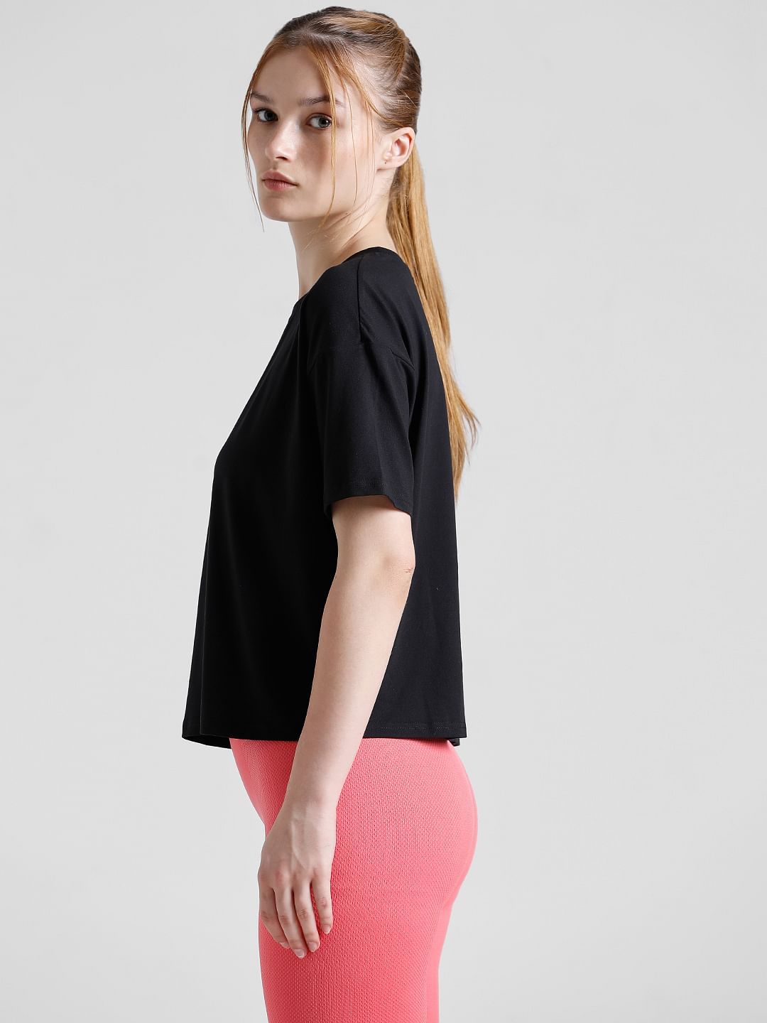 Play Black Boxy Fit Training T-Shirt