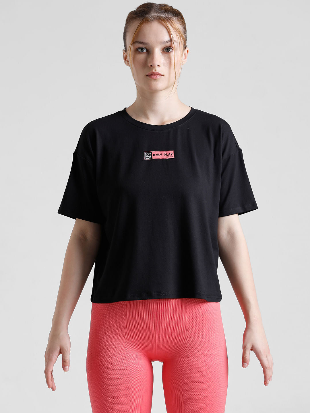Play Black Boxy Fit Training T-Shirt