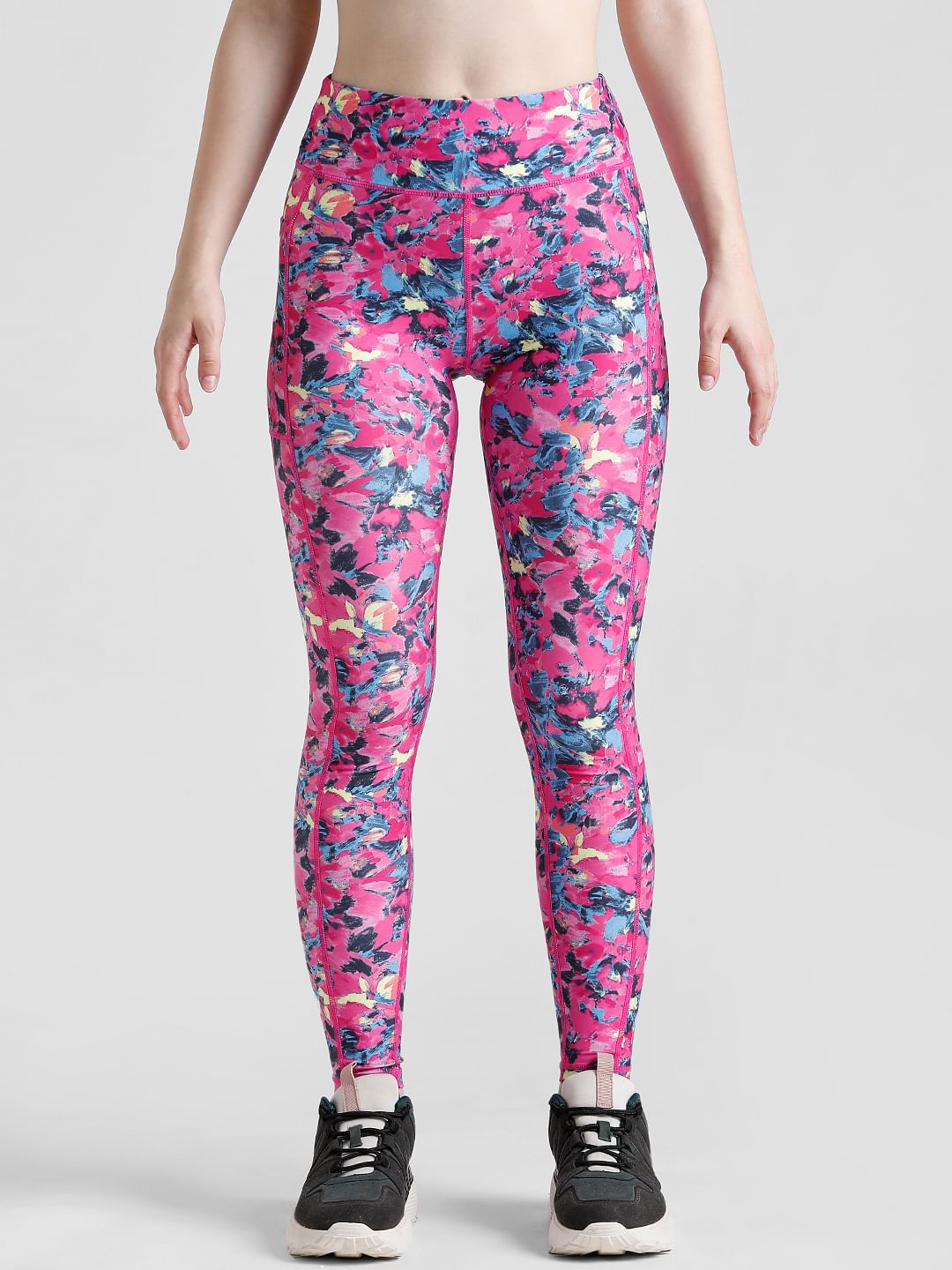 Play Pink High Rise Printed Training Tights