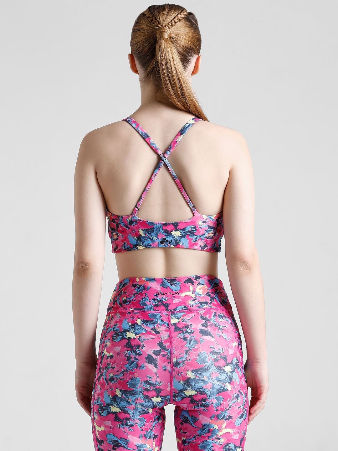 Play Pink Printed Sports Bra