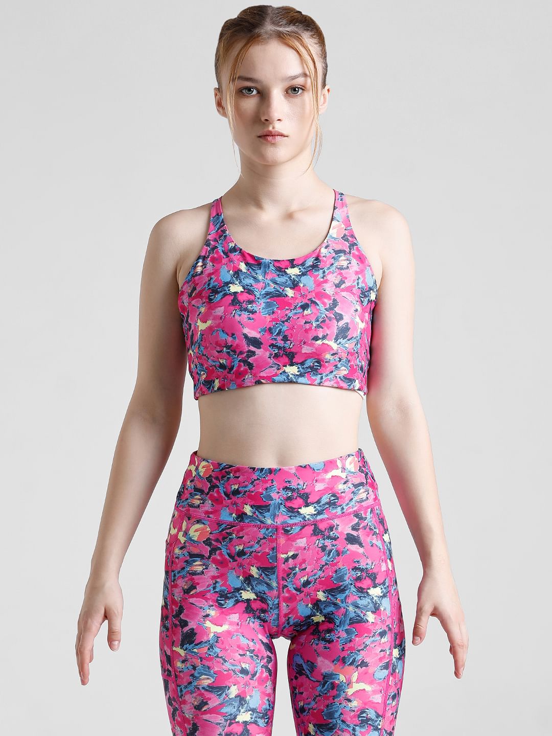 Play Pink Printed Sports Bra