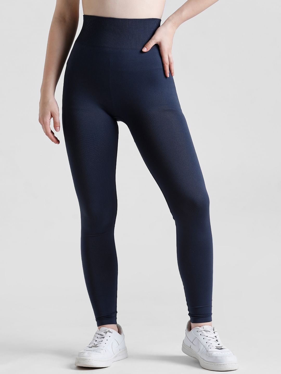 Play Navy Blue High Rise Seamless Training Tights