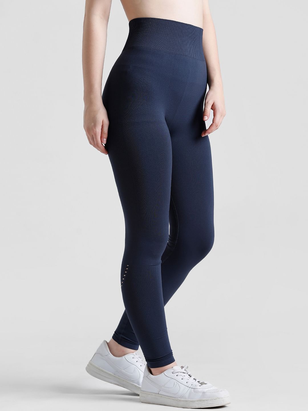 Play Navy Blue High Rise Seamless Training Tights