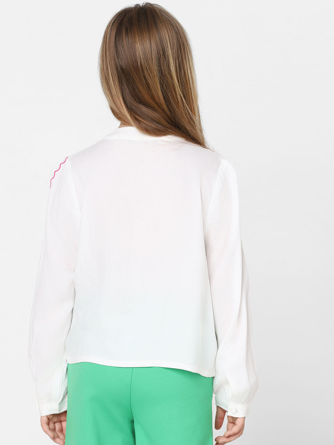 White Embroidered Top