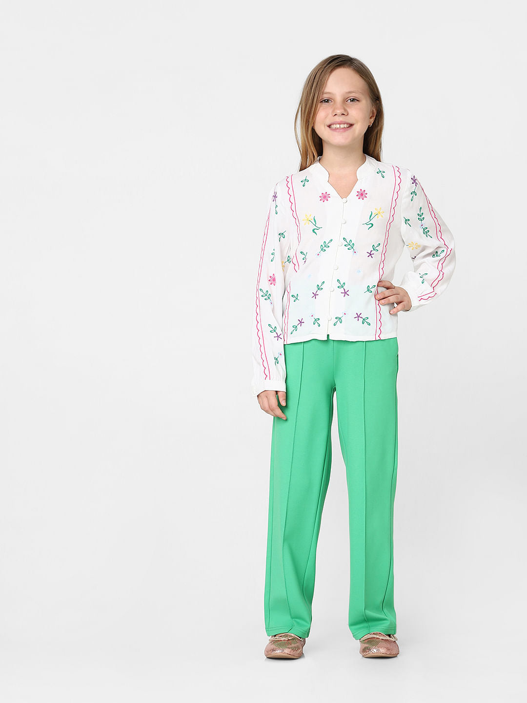 White Embroidered Top