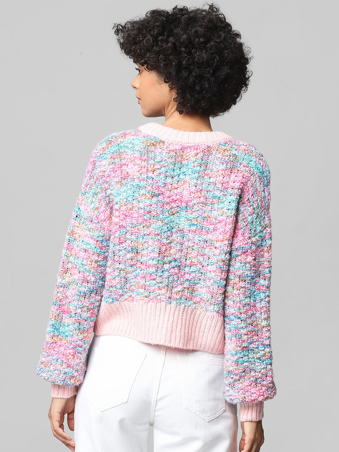 Pink Textured Pullover