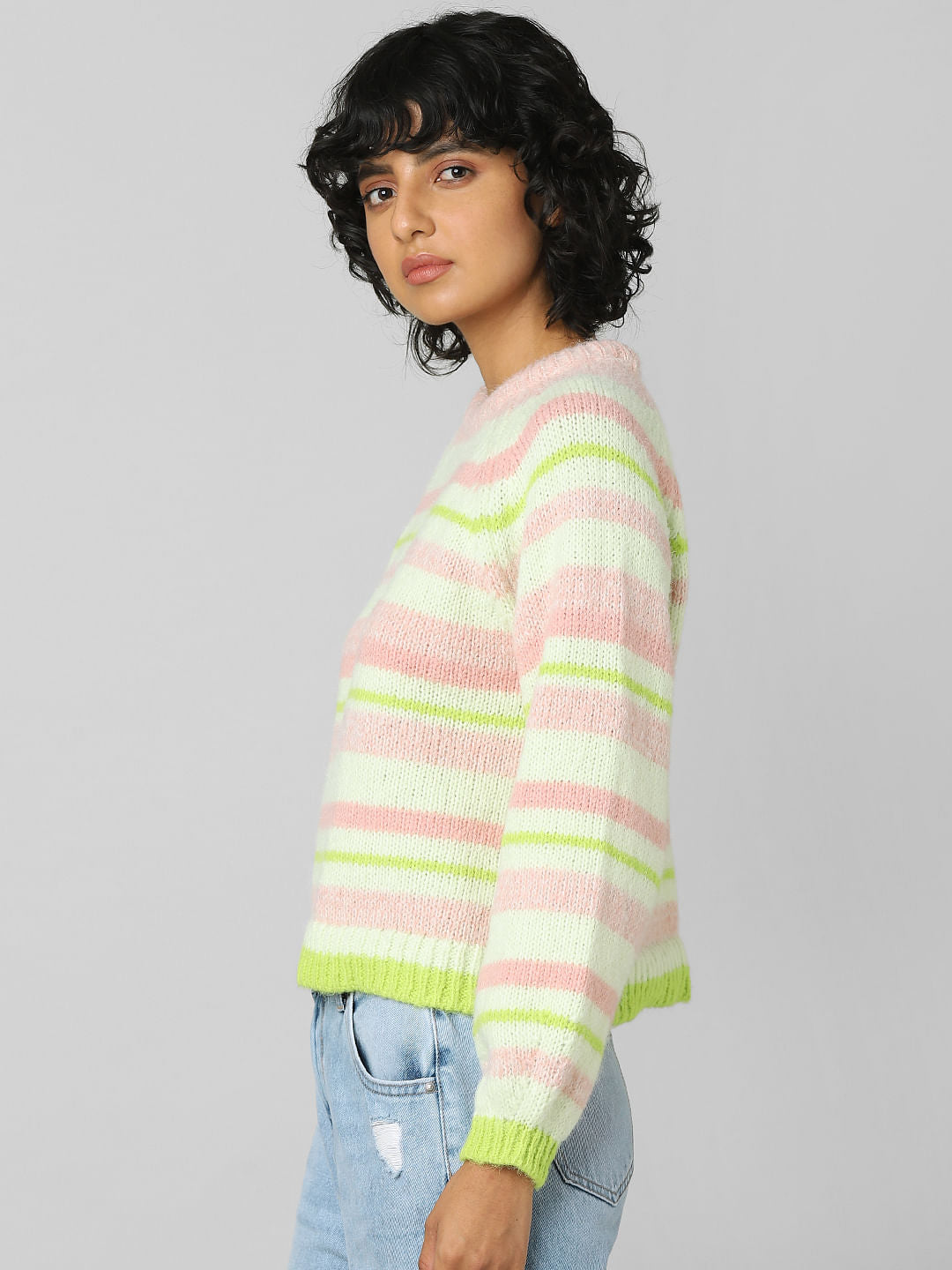 Pink Striped Pullover