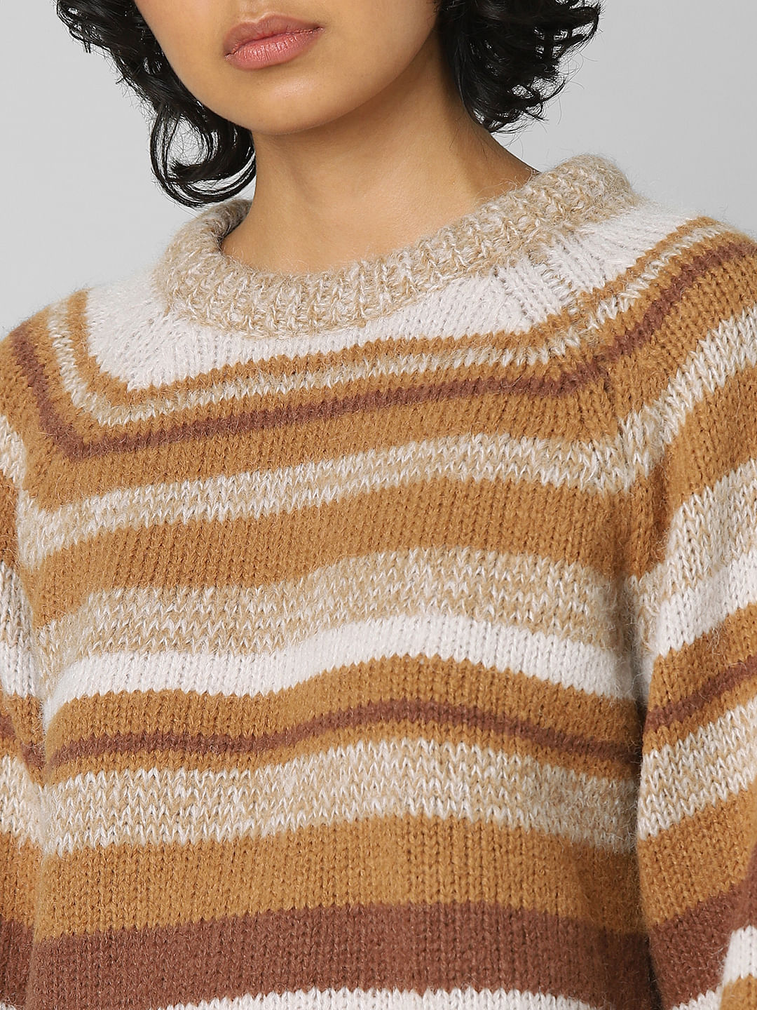 Brown Striped Pullover