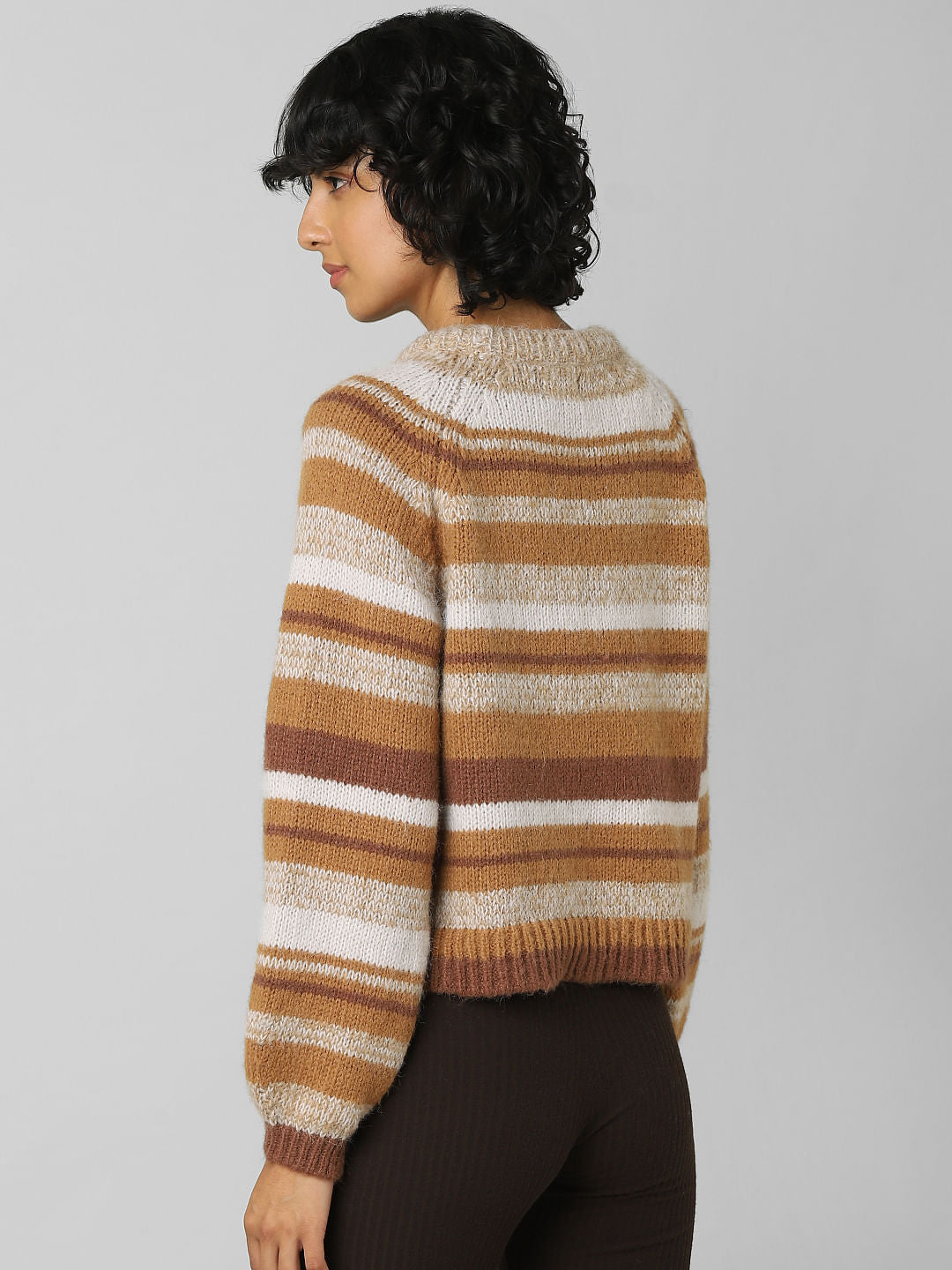 Brown Striped Pullover