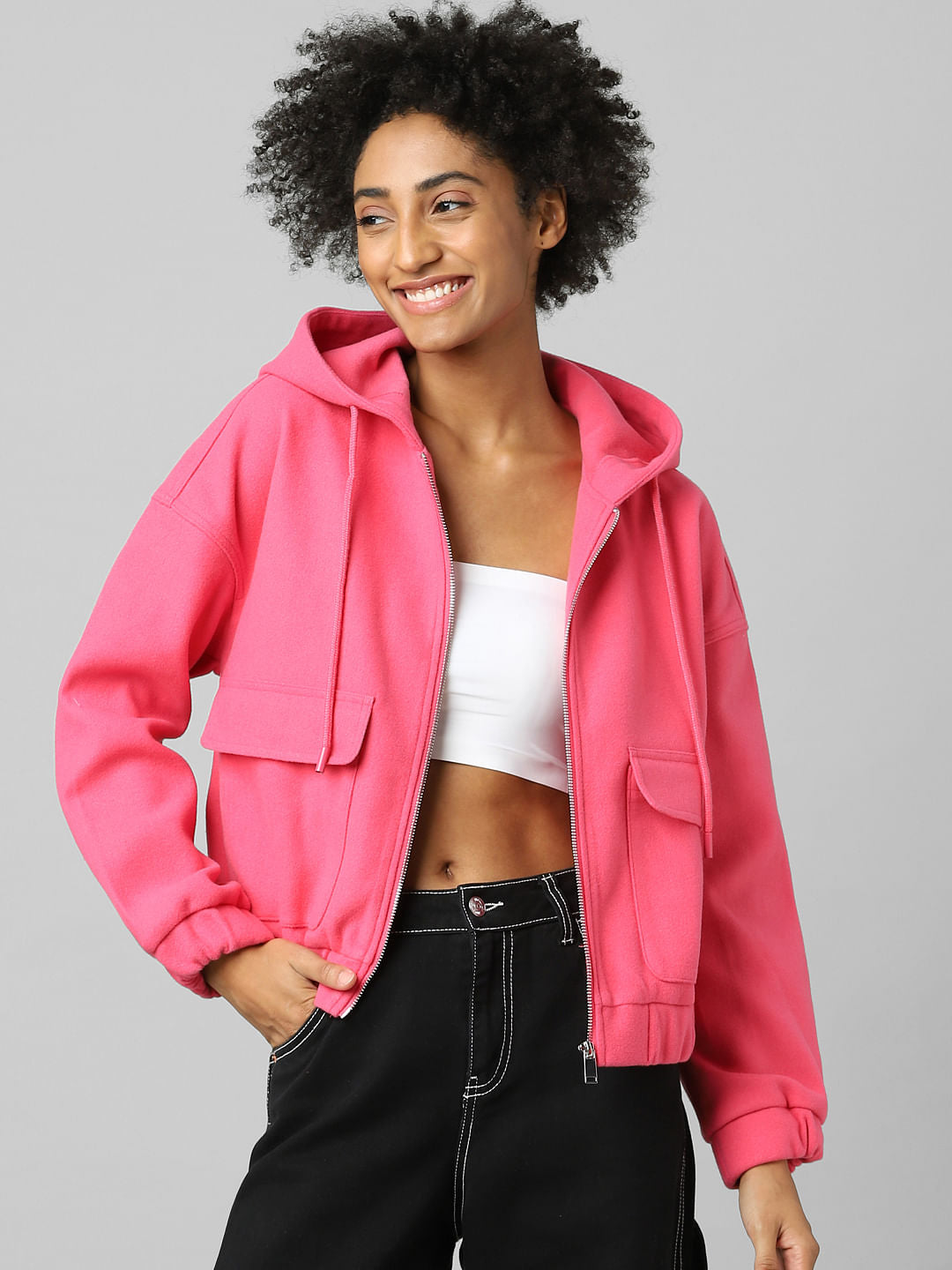 Pink Hooded Jacket