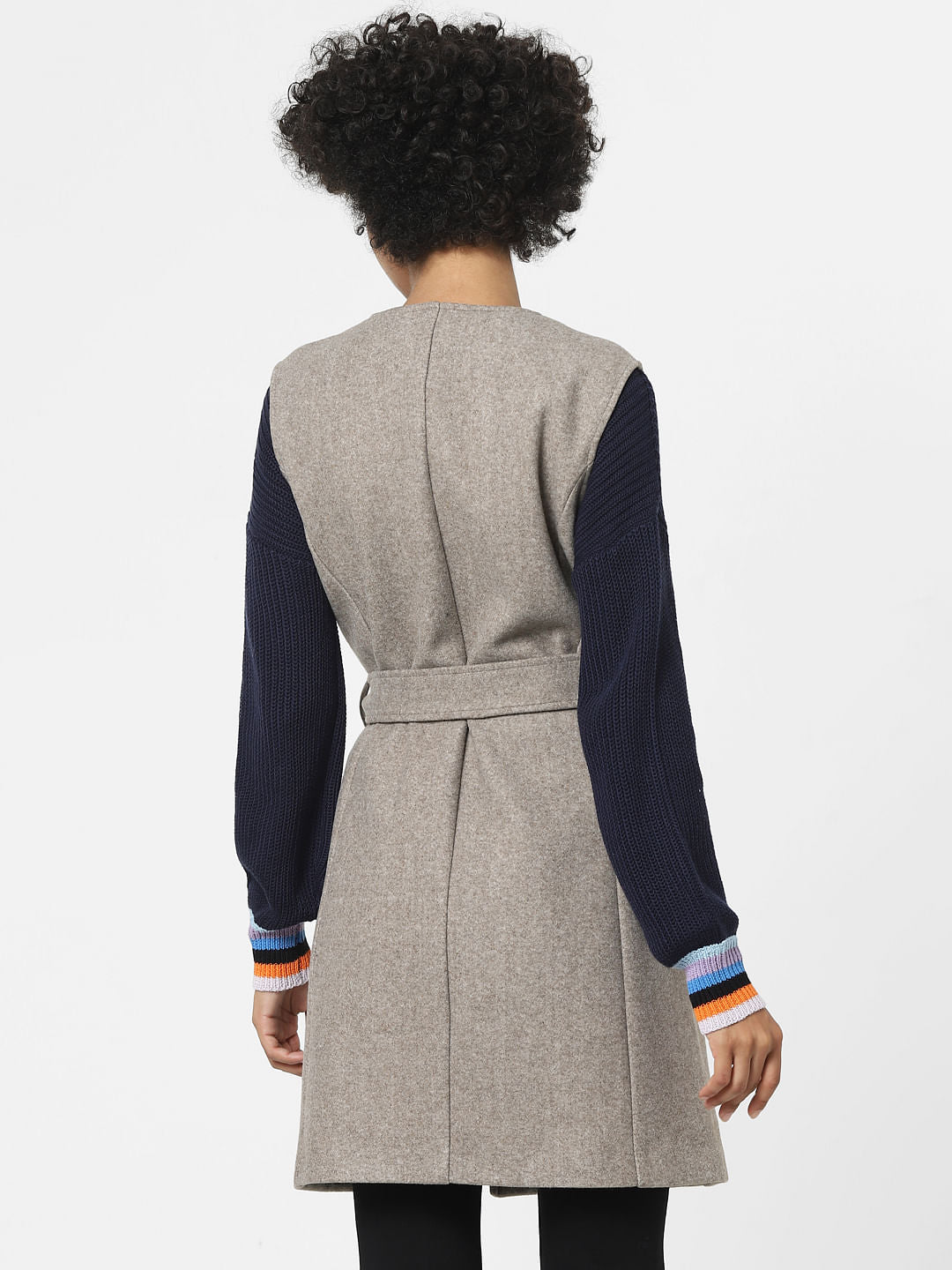 Brown Belted Vest Coat