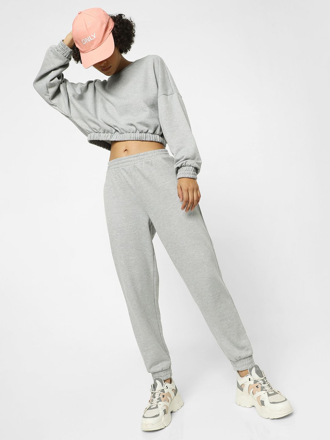 Grey High Rise Co-Ord Joggers