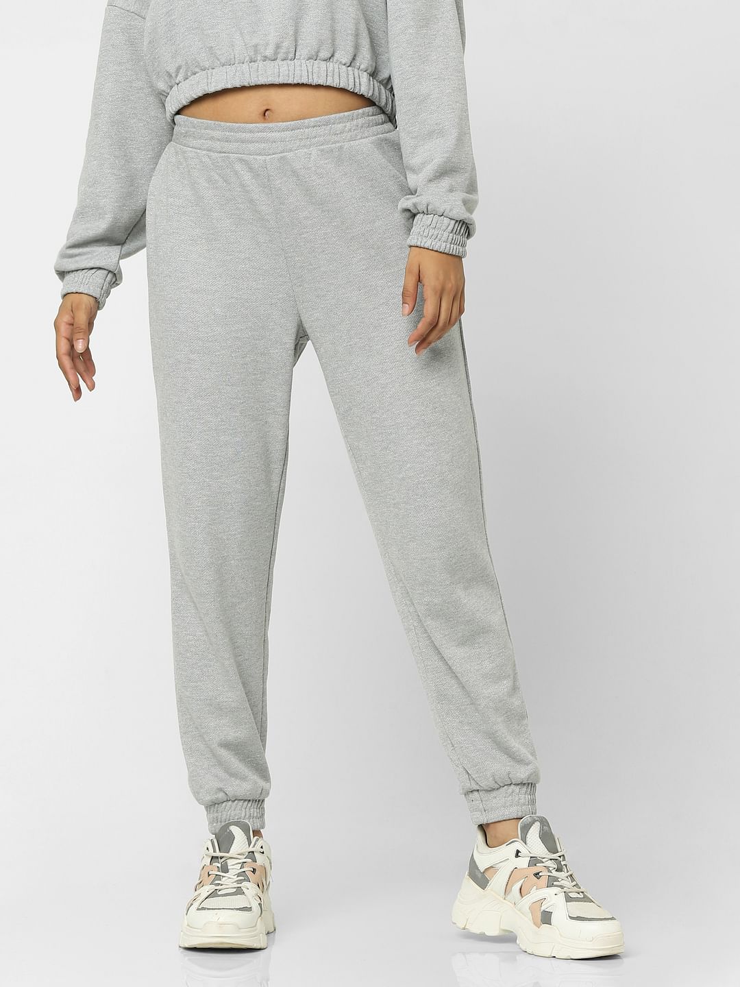 Grey High Rise Co-Ord Joggers