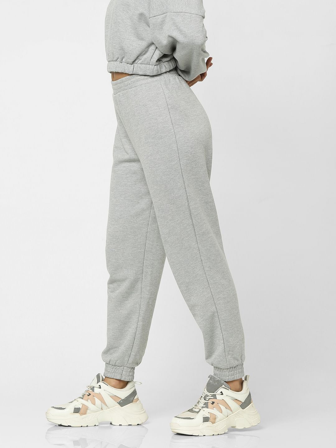 Grey High Rise Co-Ord Joggers
