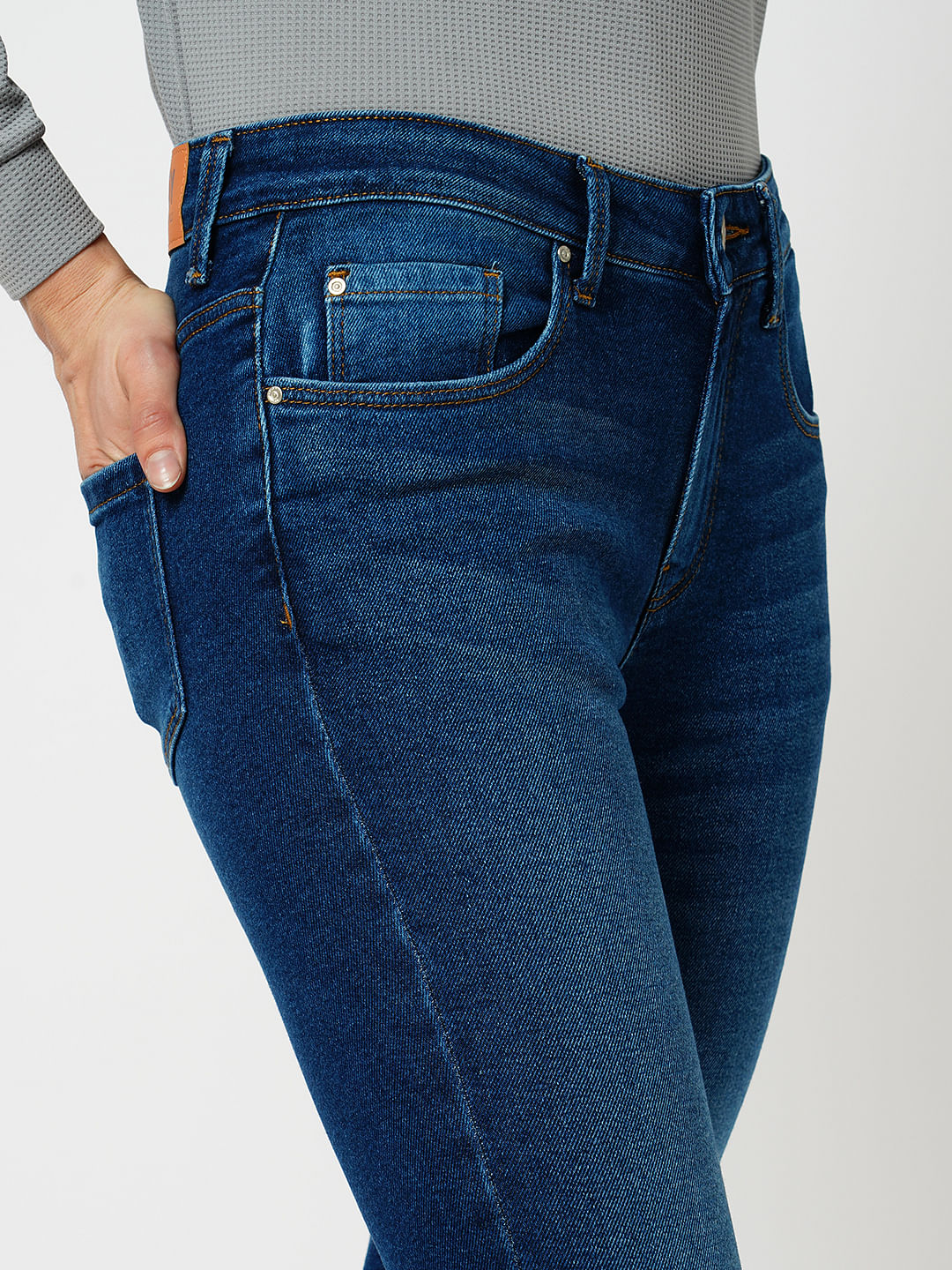 Jdy By Only Blue High Rise Flared Jeans