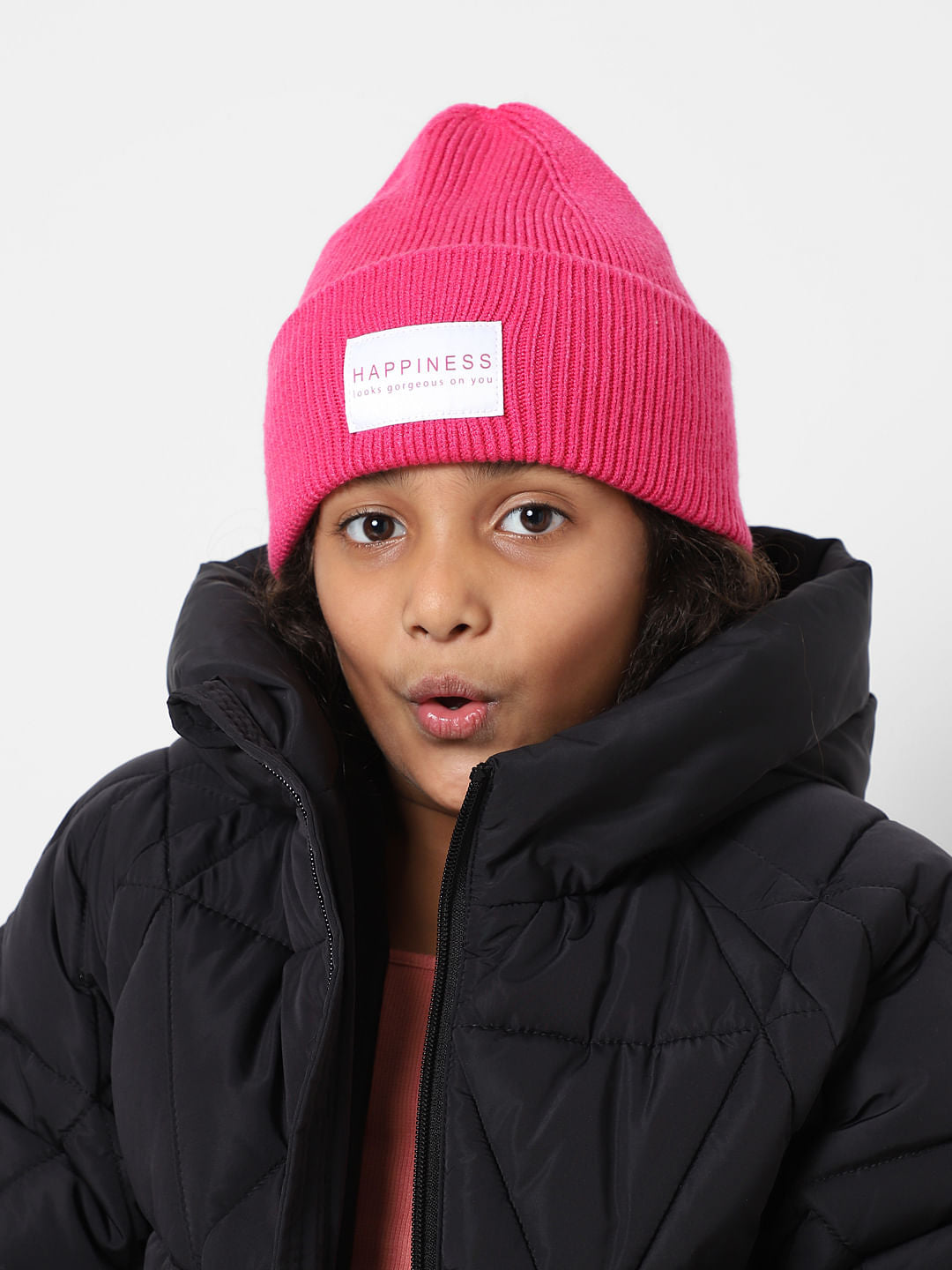 Pink Knitted Beanie
