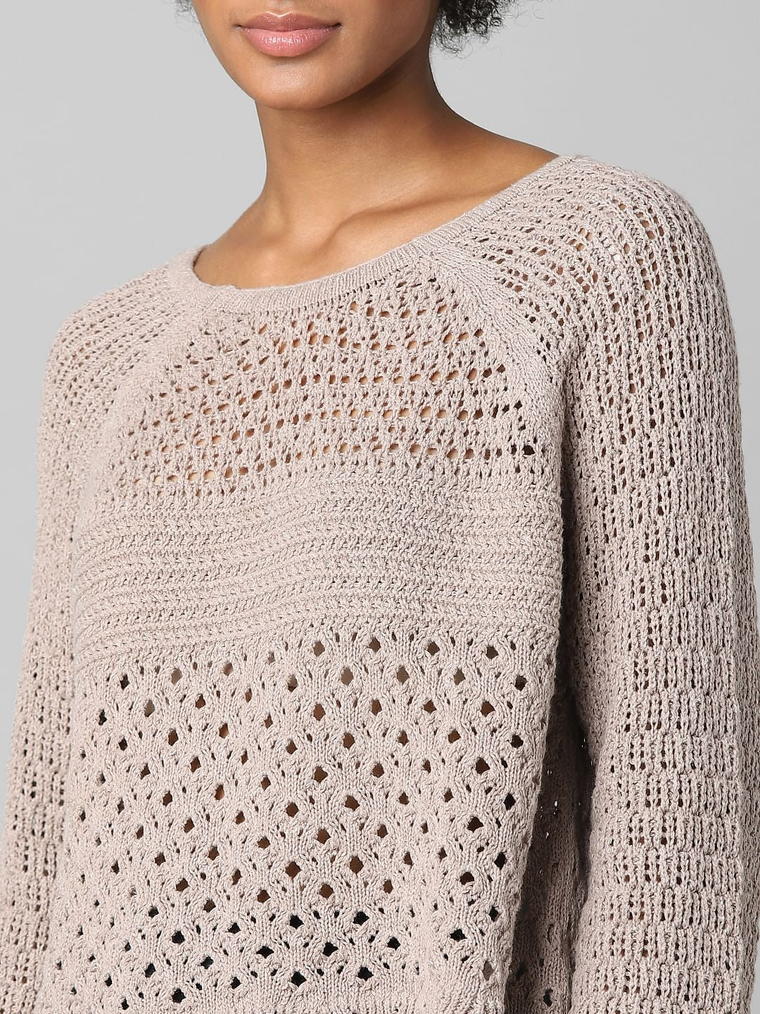 Brown Cut-Out Pullover