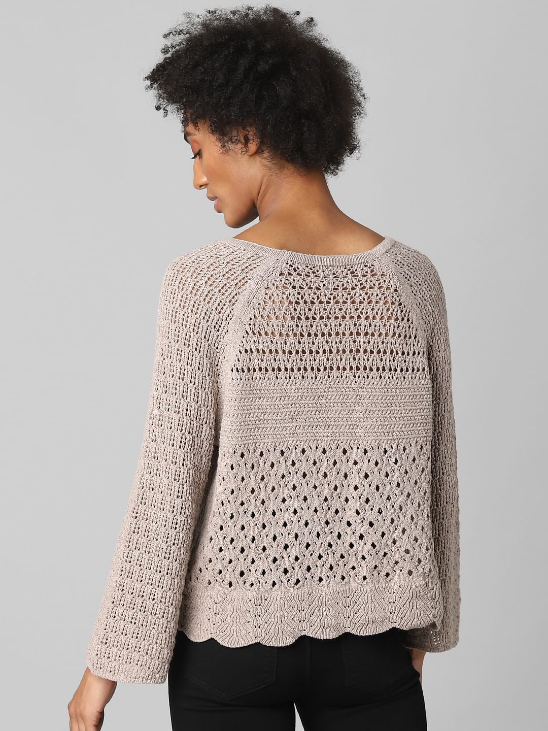 Brown Cut-Out Pullover