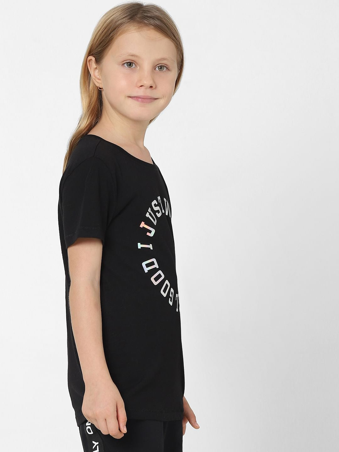 Black Foil Print T-Shirt