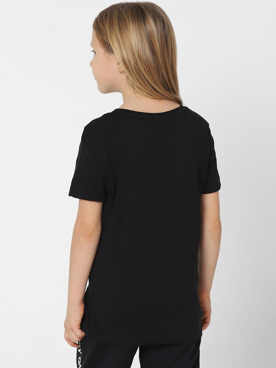 Black Foil Print T-Shirt