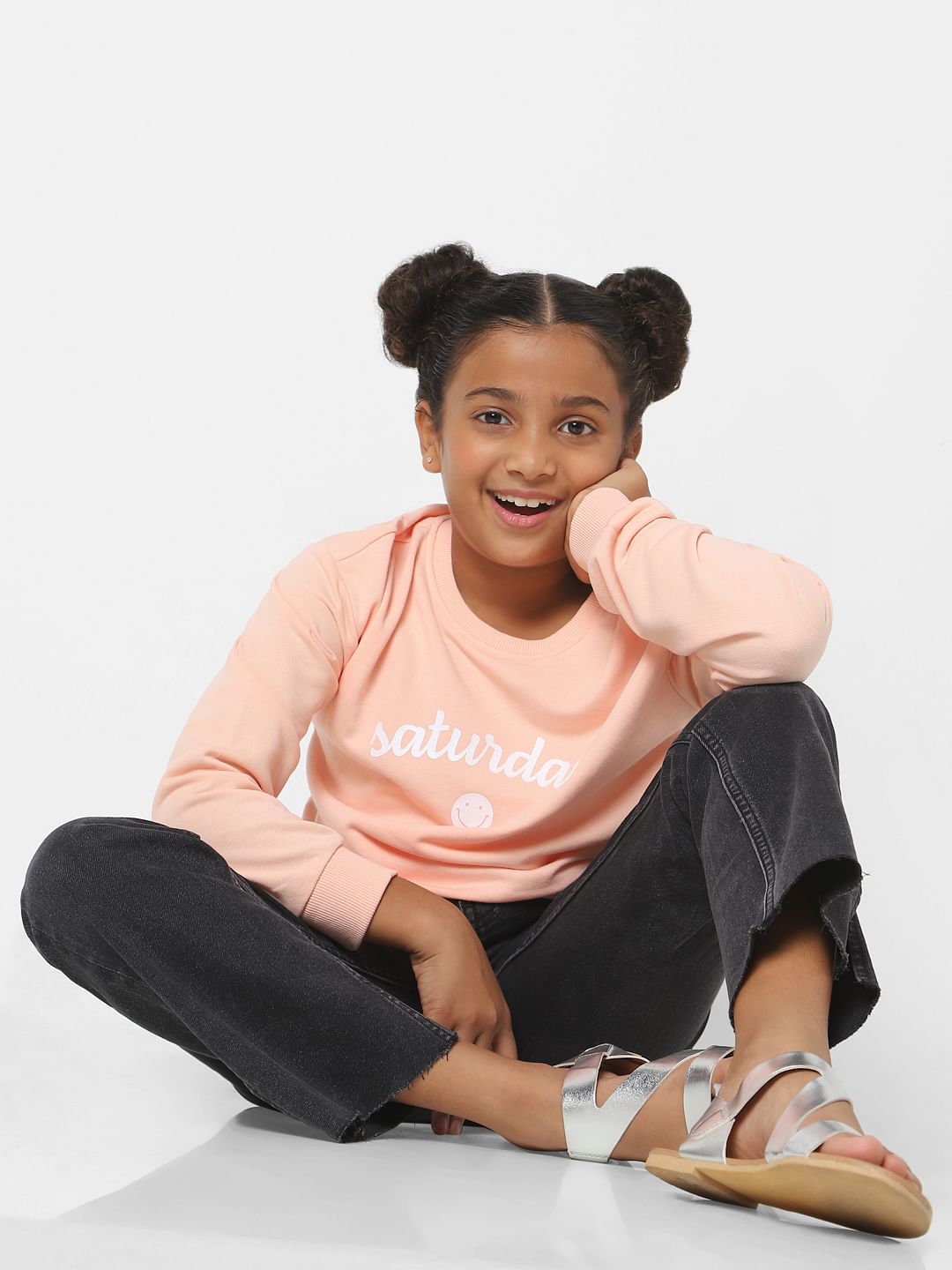 Girls Peach Sweatshirt