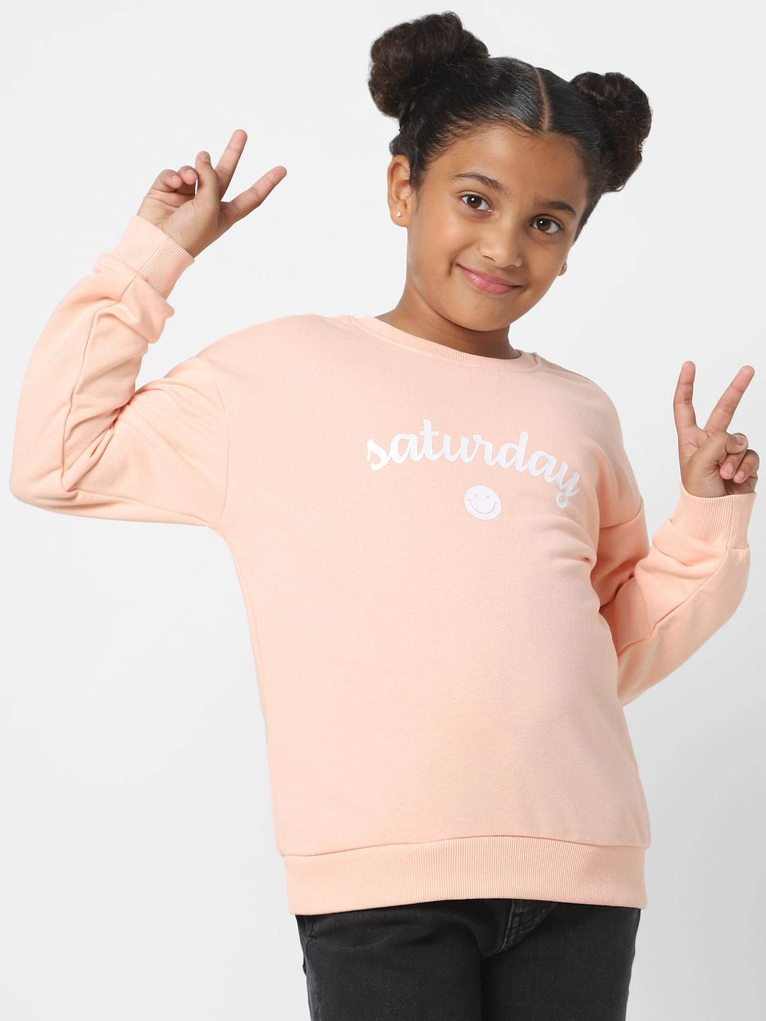 Girls Peach Sweatshirt
