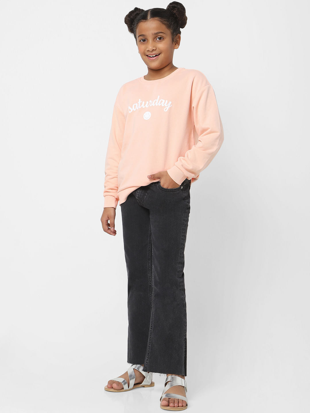 Girls Peach Sweatshirt
