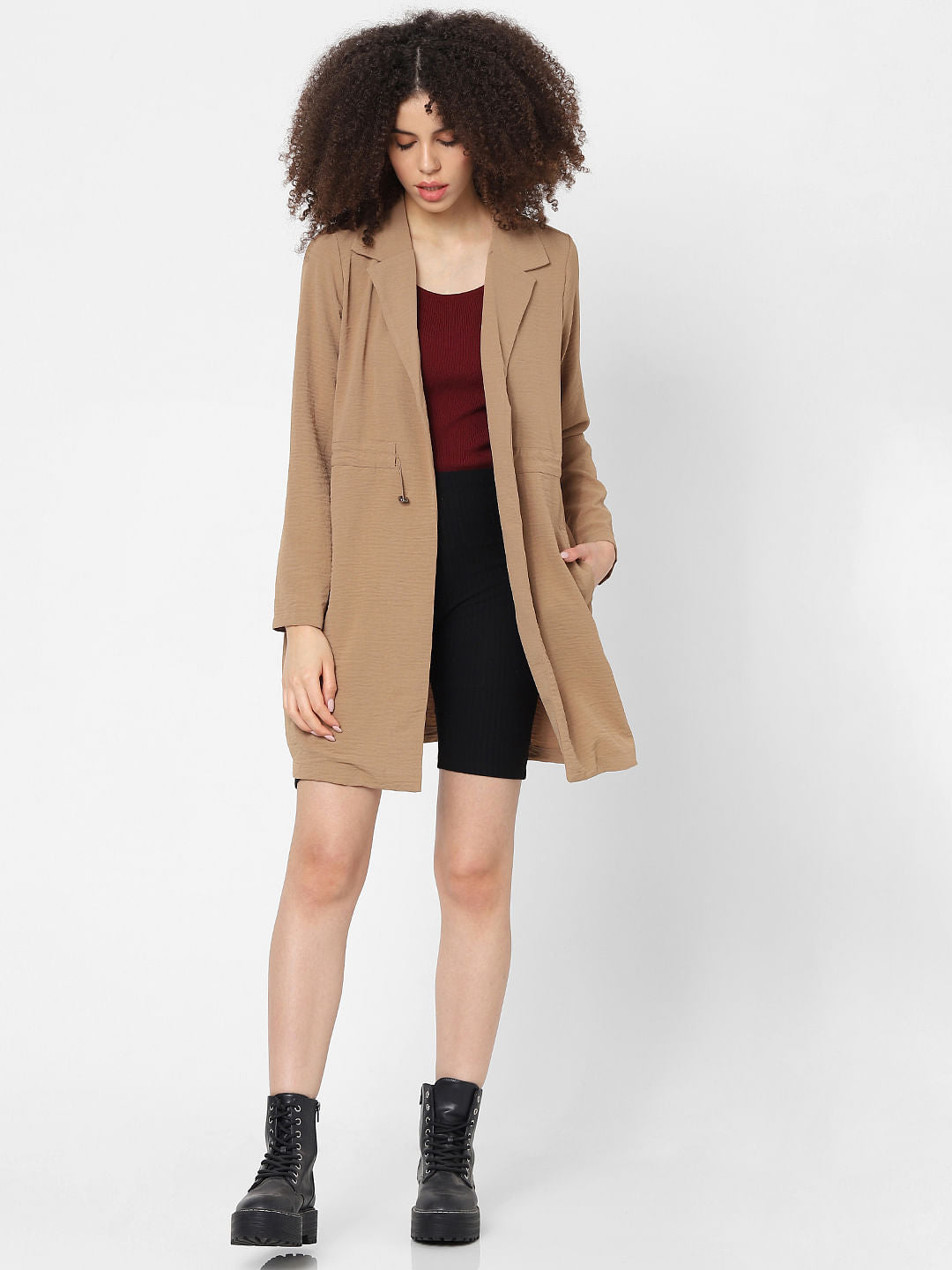 Brown Tailored Long Jacket