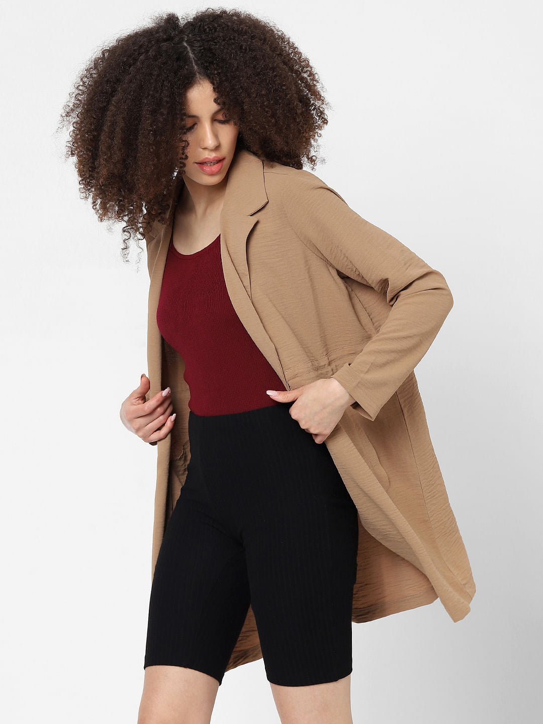 Brown Tailored Long Jacket
