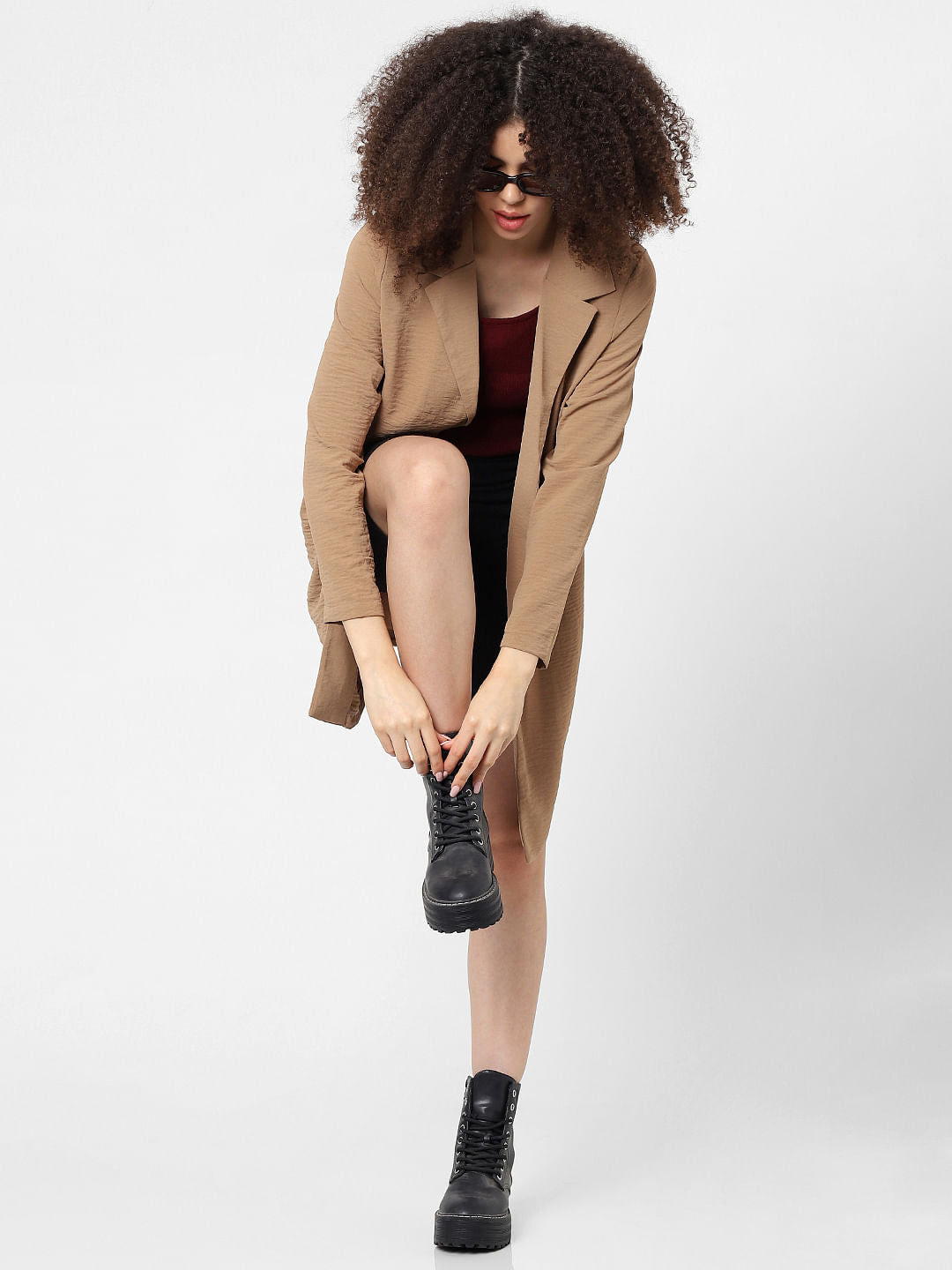 Brown Tailored Long Jacket