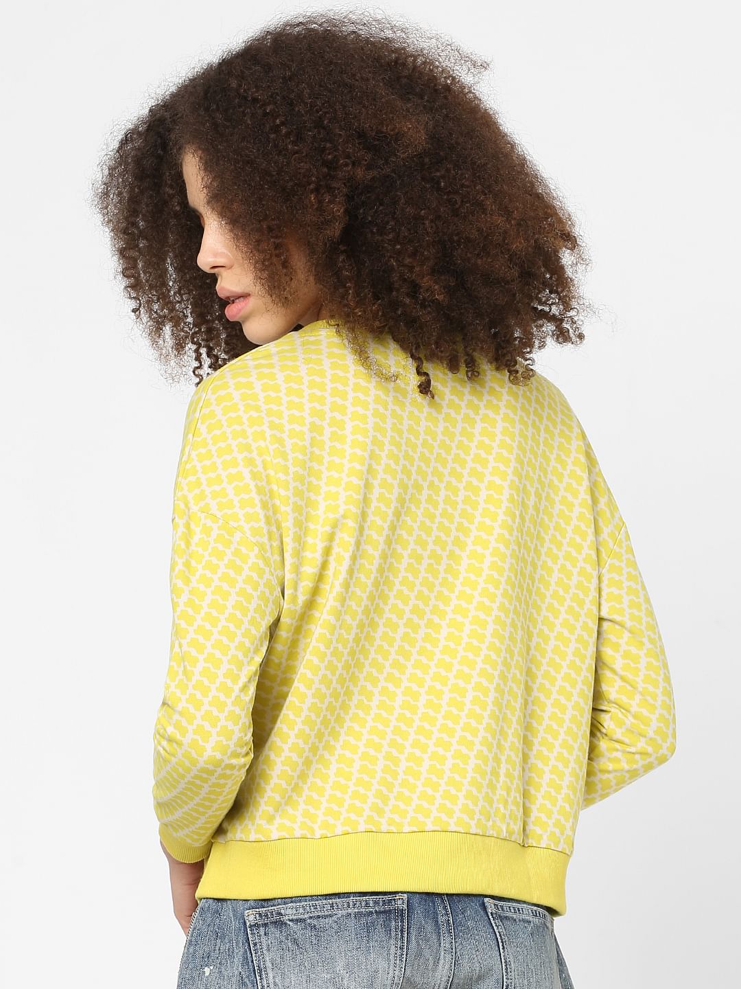 Only X Kung Fu Panda Yellow Graphic Print Sweatshirt