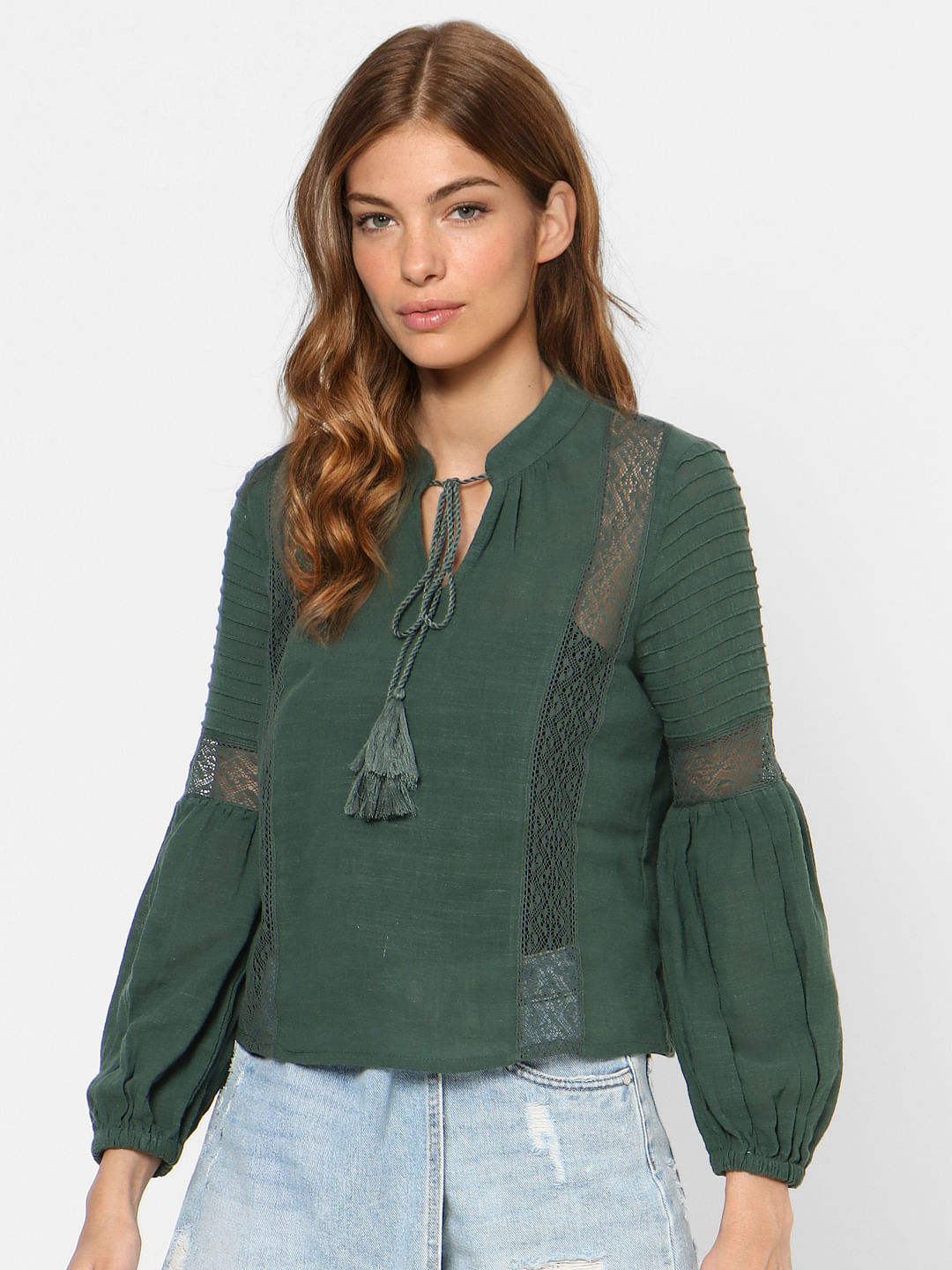Green Lace Top