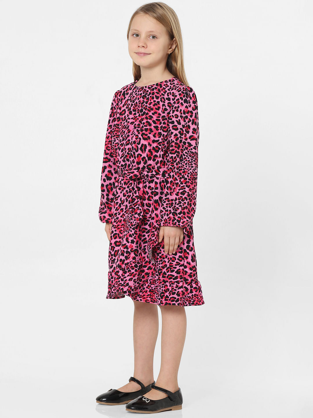 Pink Leopard Print Dress