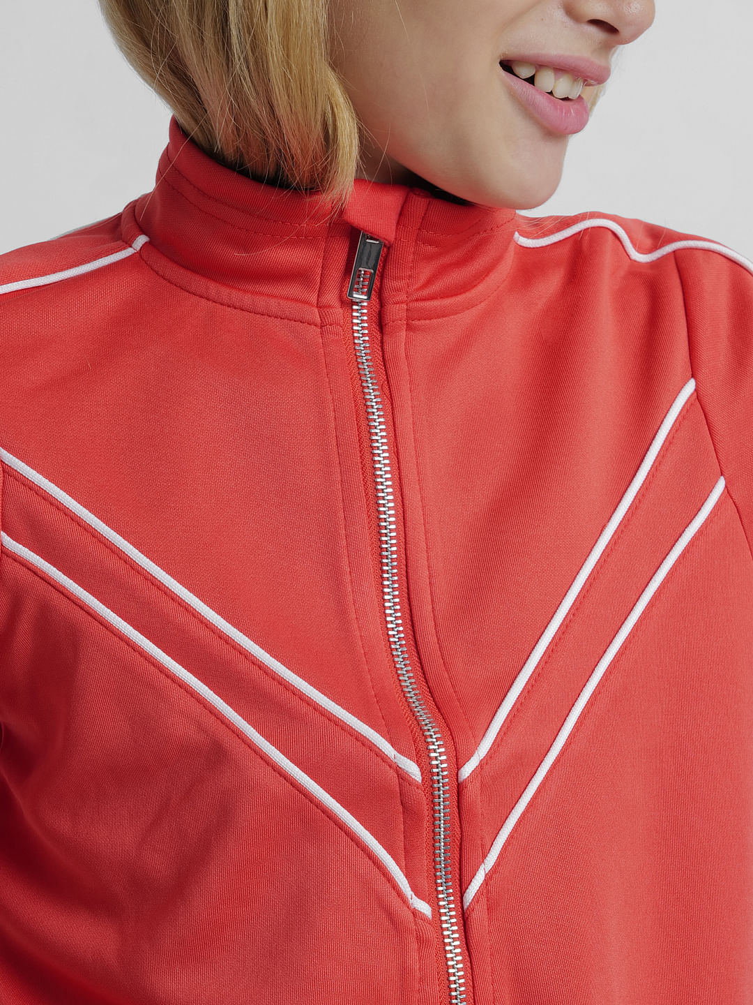 Red Piping Co-Ord Set Sweatshirt