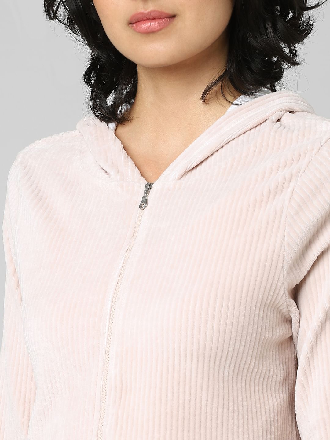 Light Pink Zip-Up Co-Ord Hoodie