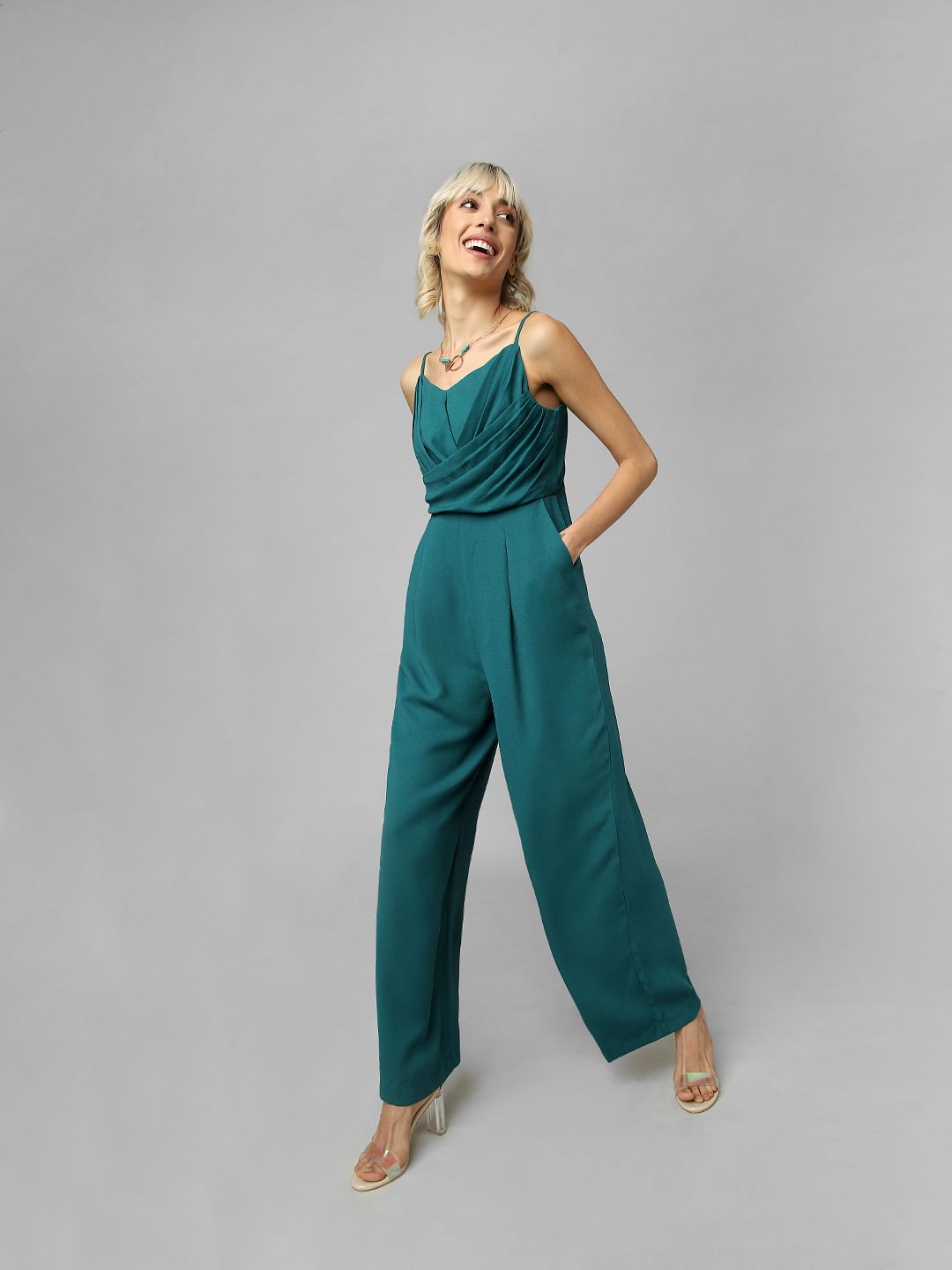 Green Wide Leg Jumpsuit