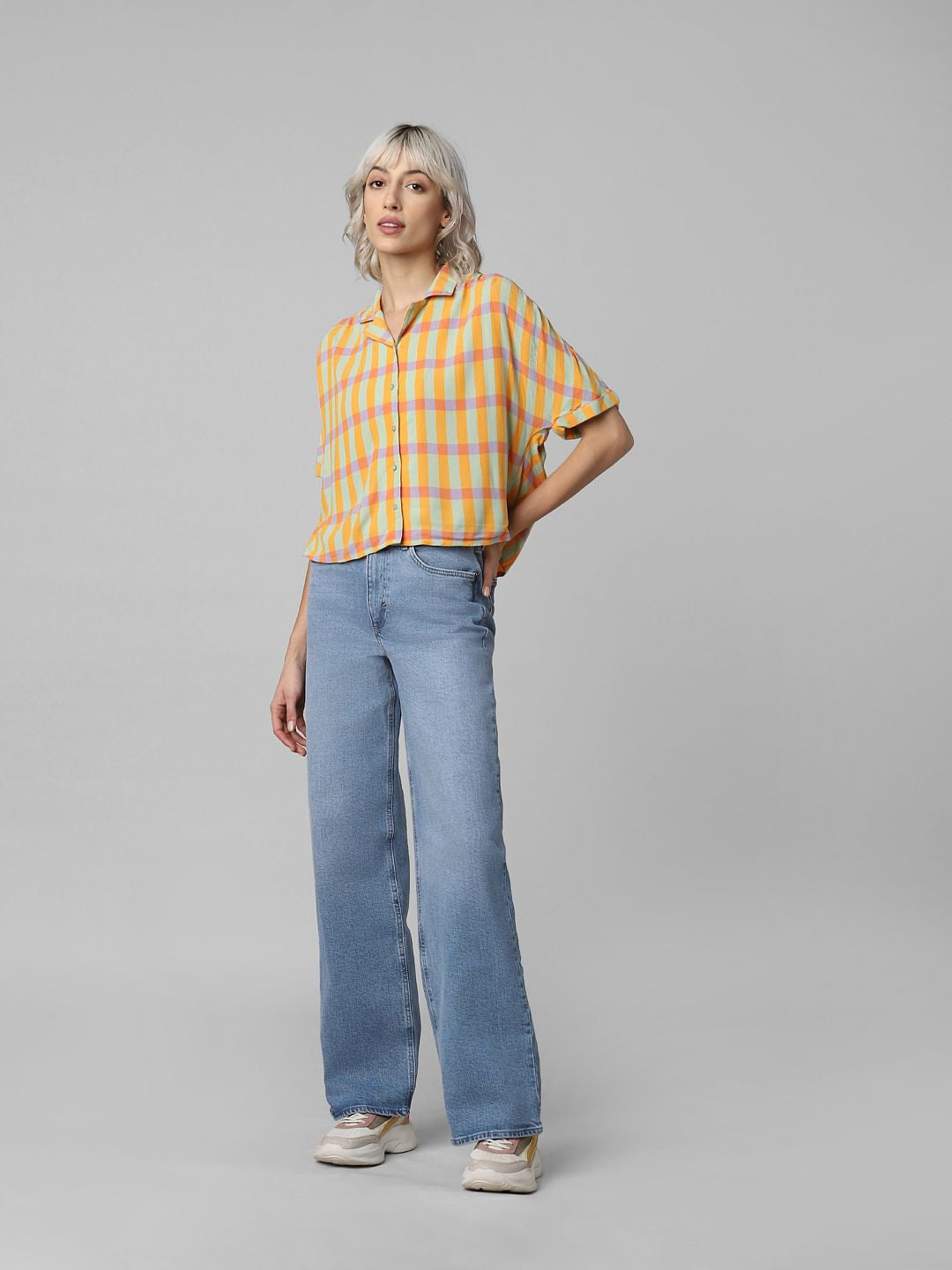 Orange Check Resort Shirt