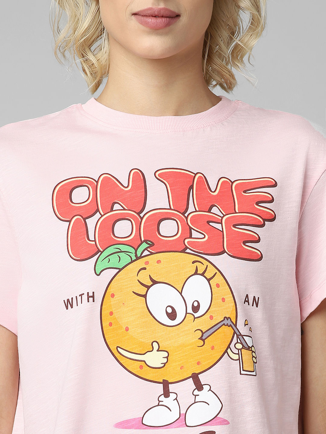 Pink Graphic Print T-Shirt