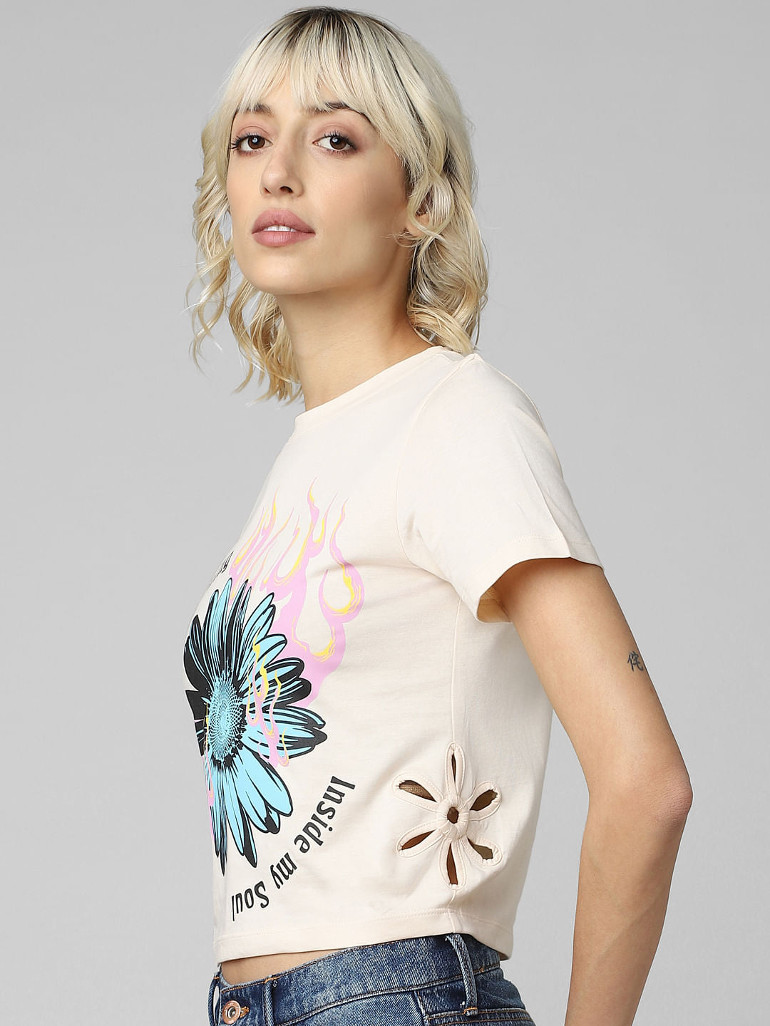 Pink Floral Print T-Shirt