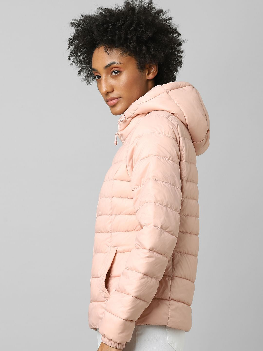 Pink Quilted Puffer Jacket