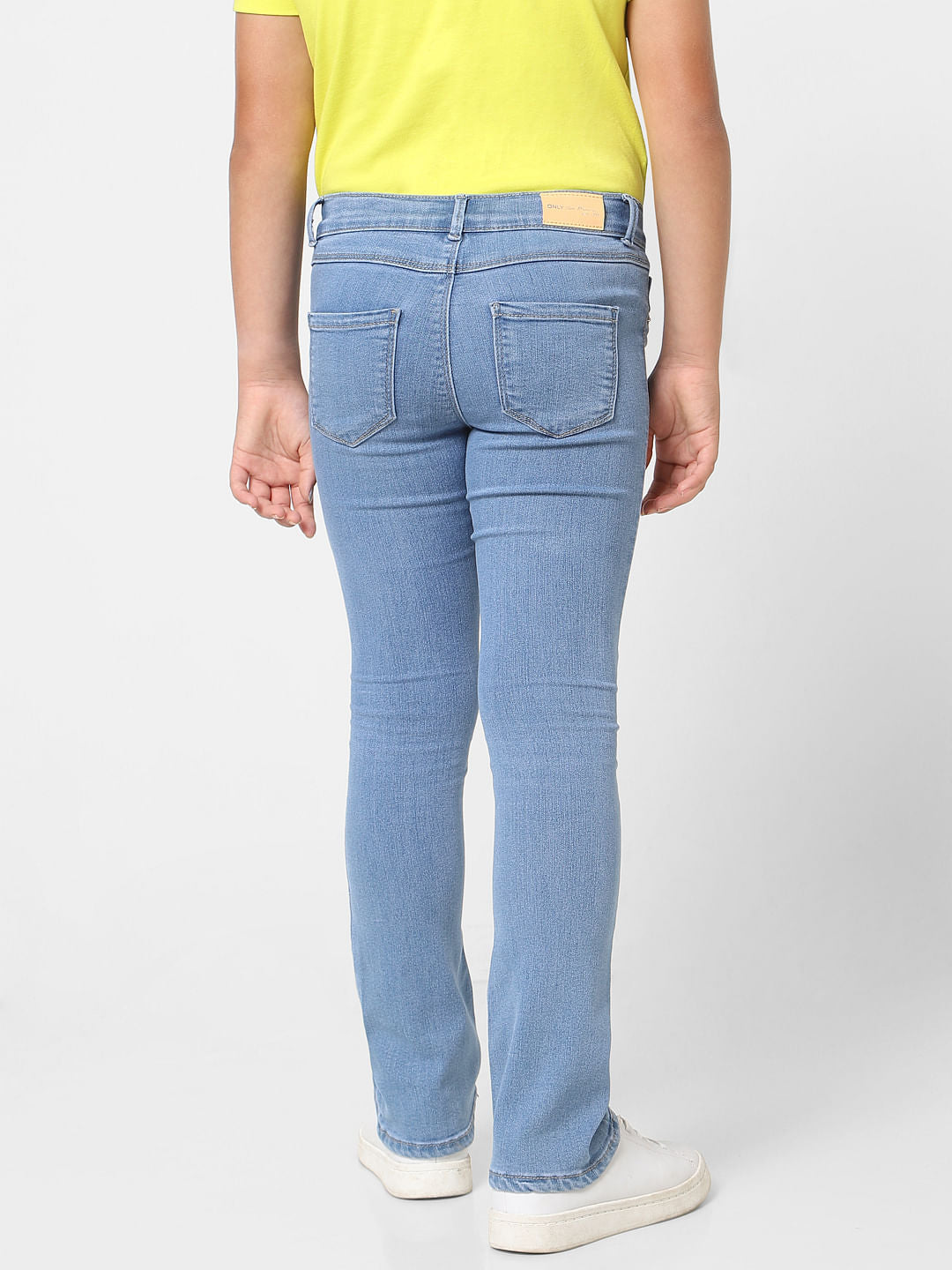 Light Blue Mid Rise Flared Jeans