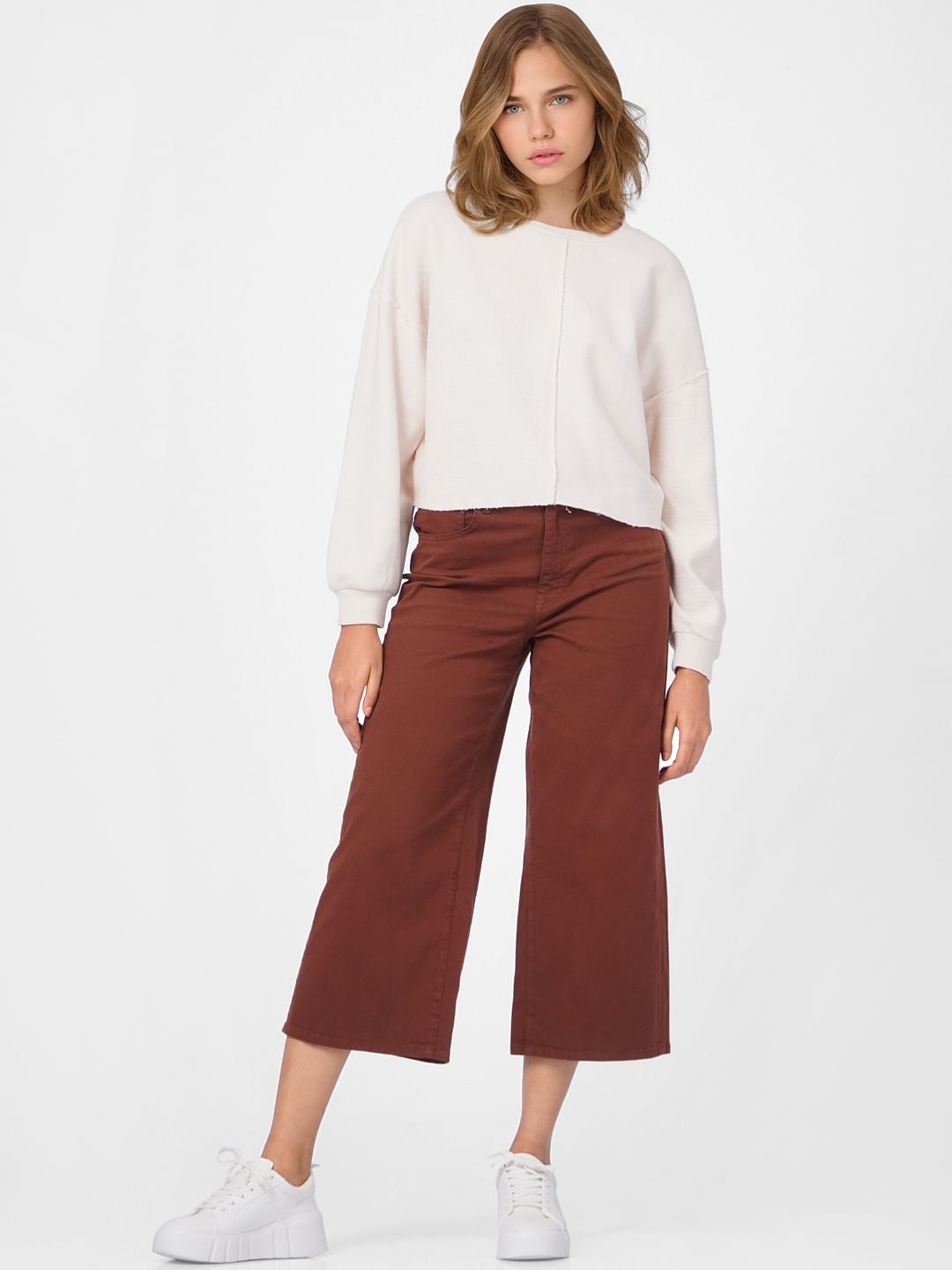 Pink Cropped Sweatshirt